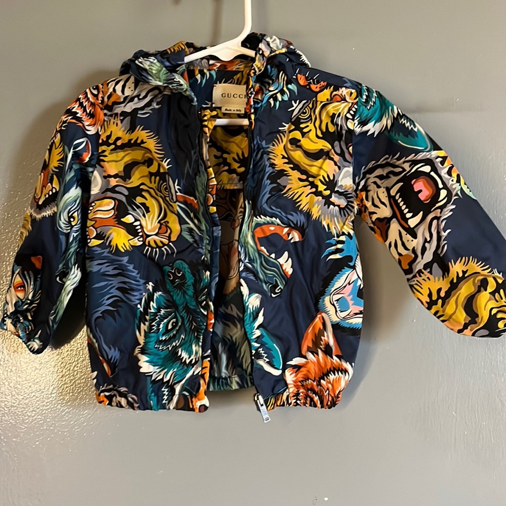 Authentic Gucci windbreaker jacket size 9/12 month